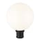 Z-Lite Laurent Outdoor Post Mount Fixture, 1-Light, 12 In.W x 15.75 In.H, Black/Opal 597PHB-BK - alternate 3